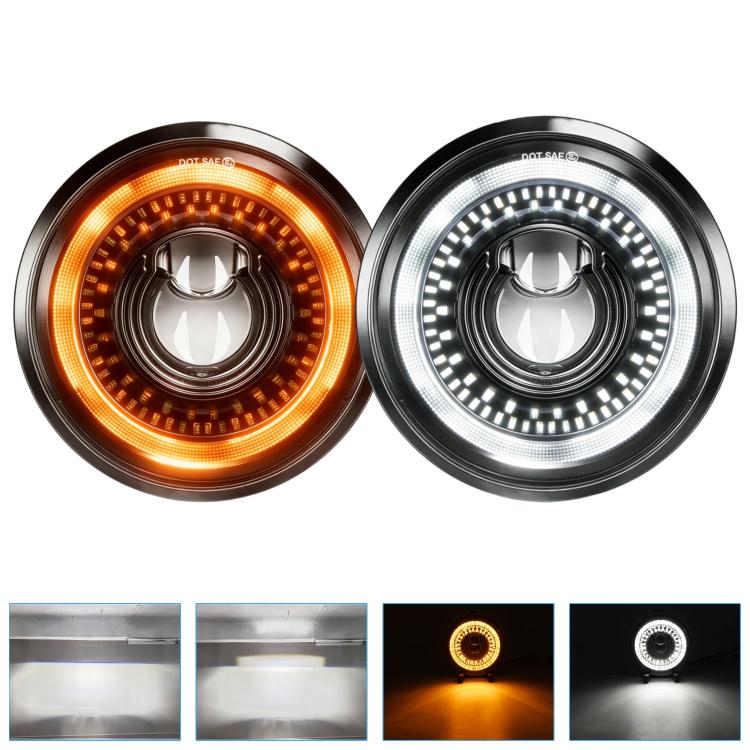 5.75-Inch High-Power Motorcycle Starry Sky Flowing Aperture Cut-Line Headlight - R25