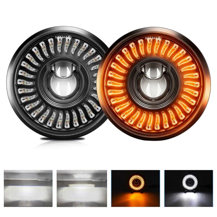 5.75-Inch High-Power Motorcycle Headlight With Flowing Light And Cut-Line Halo - R26
