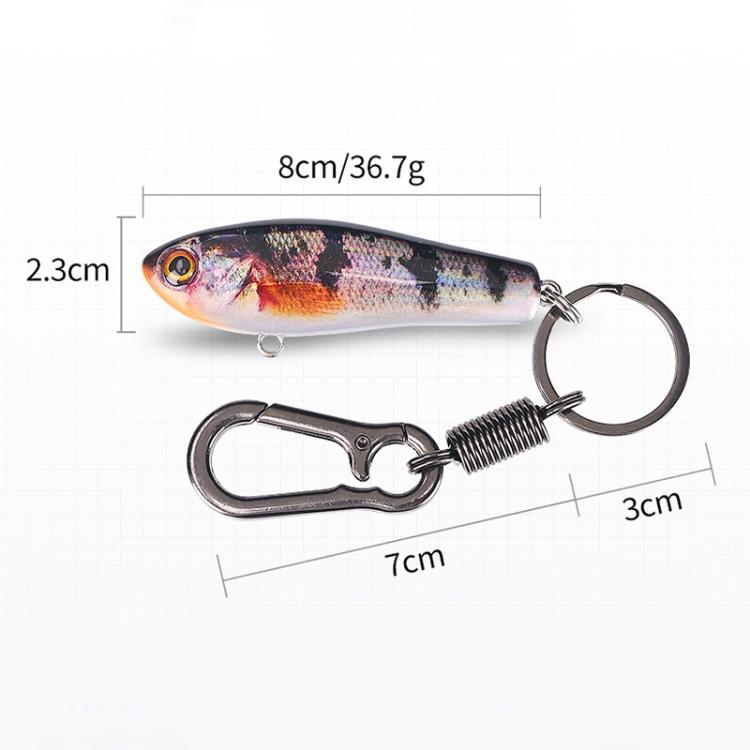 Fish-shaped Key Chain Keyring Alloy Lure Style Keyring, Style: No. 3