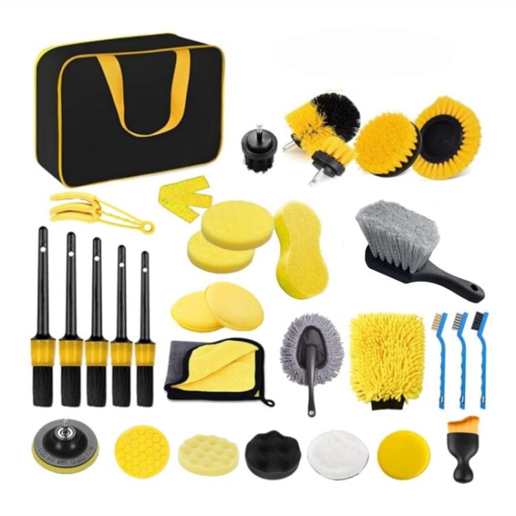 32pcs / Set Car Cleaning Kit Car Wash Supplies Including Towel Sponge Brush