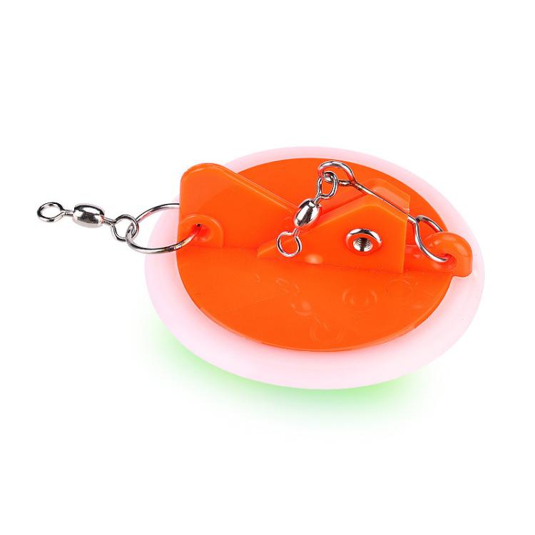 Trolling Disc ABS Luminous Connector Fishing Gear Boat Fishing Saltwater Fishing Accessories, Color: Large Orange