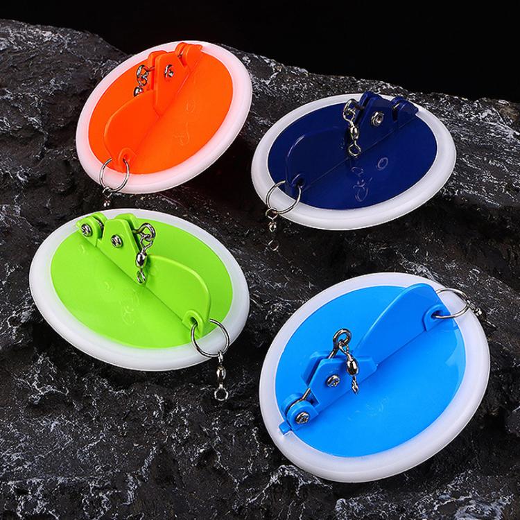 Trolling Disc ABS Luminous Connector Fishing Gear Boat Fishing Saltwater Fishing Accessories, Color: Small Orange