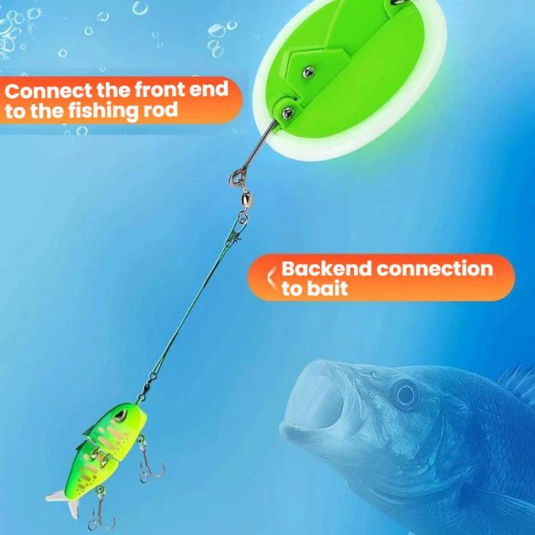 Trolling Disc ABS Luminous Connector Fishing Gear Boat Fishing Saltwater Fishing Accessories, Color: Large Dark Blue
