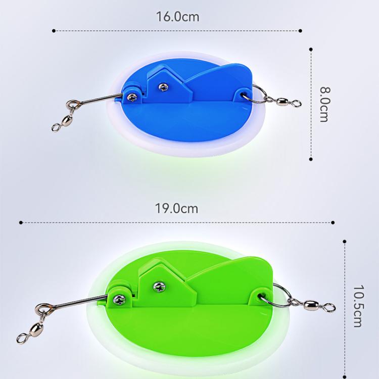 Trolling Disc ABS Luminous Connector Fishing Gear Boat Fishing Saltwater Fishing Accessories, Color: Small Green