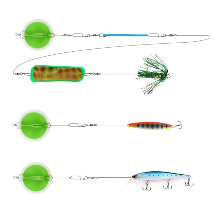 Trolling Disc ABS Luminous Connector Fishing Gear Boat Fishing Saltwater Fishing Accessories, Color: Small Orange