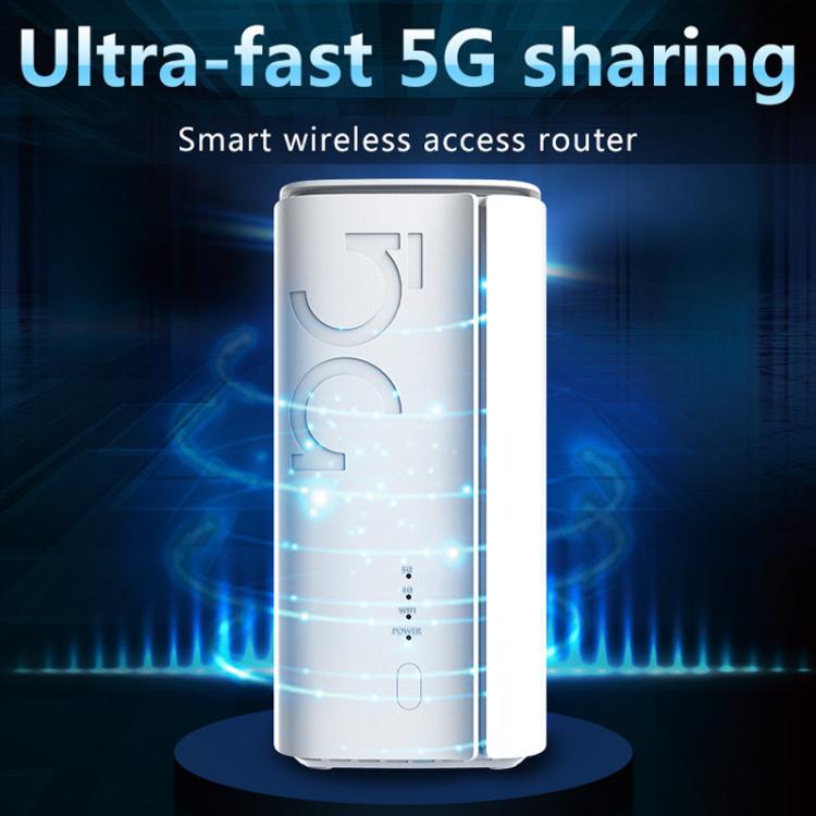 5G CPE Wi-Fi 6 Wireless SIM Card Router Dual-Mode NSA/SA High-Speed Gigabit Single-Port LTE Router, EU Plug - Asia-Pacific Version
