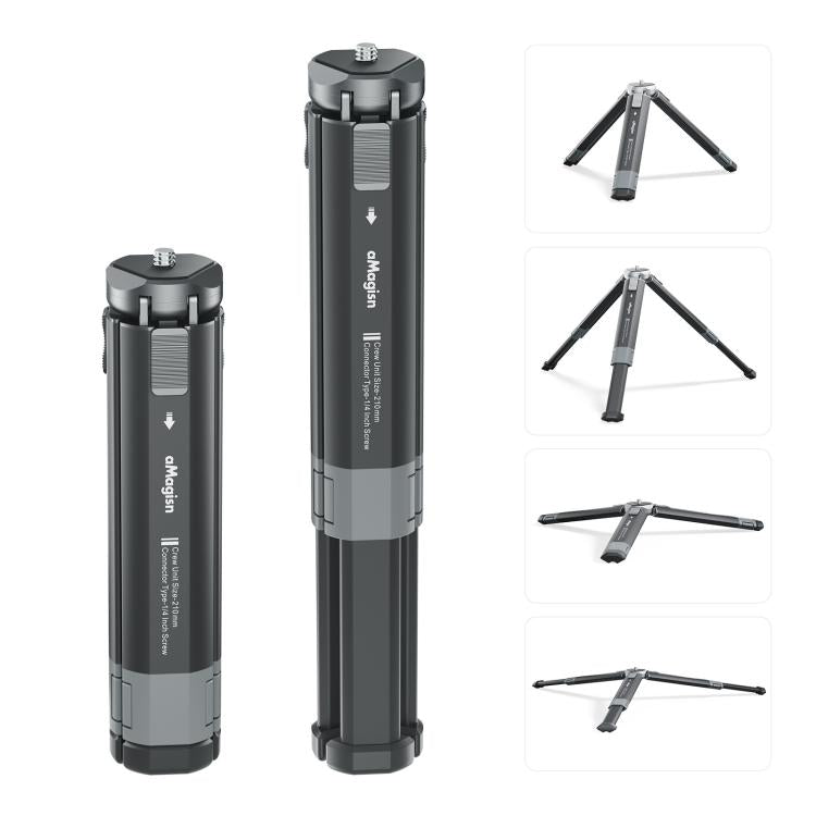 aMagisn Metal Extendable Tripod Stand for Sports Cameras, Mirrorless Cameras & Smartphones - AM38