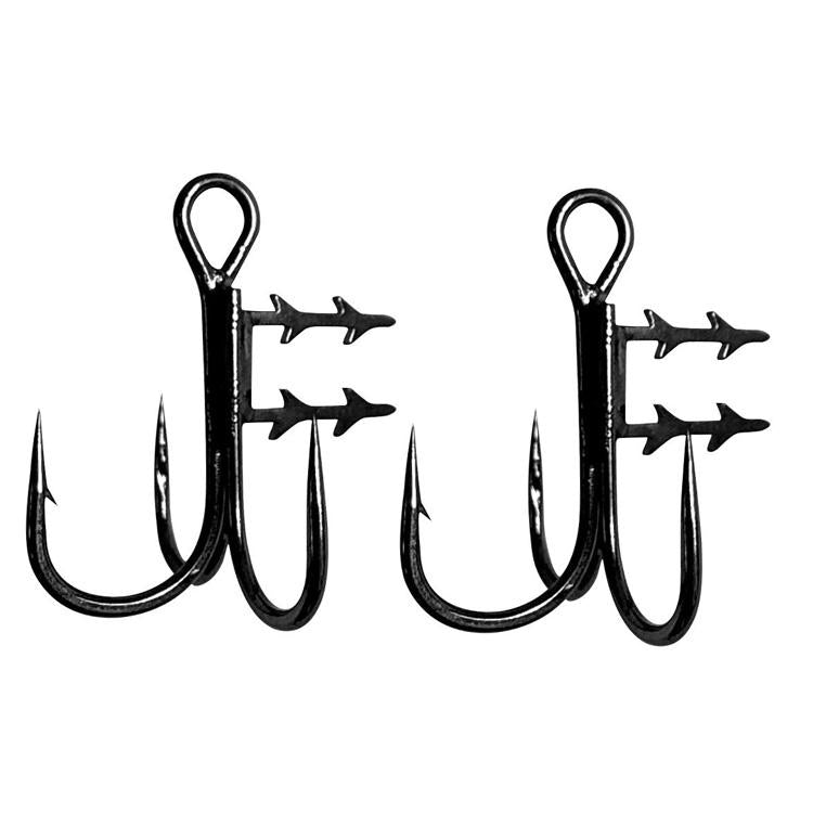 2pcs 36H-S Soft Lure Treble Hooks With Bait Holder Spikes Swimbait T-Trebles Claw Stinger Hooks, Spec: No. 2