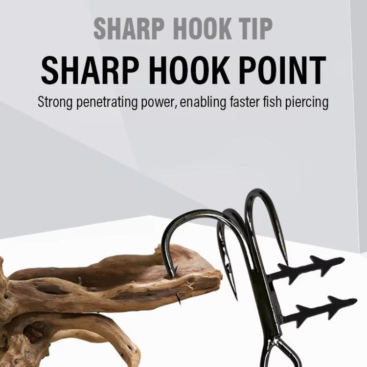 2pcs 36H-S Soft Lure Treble Hooks With Bait Holder Spikes Swimbait T-Trebles Claw Stinger Hooks, Spec: No. 4