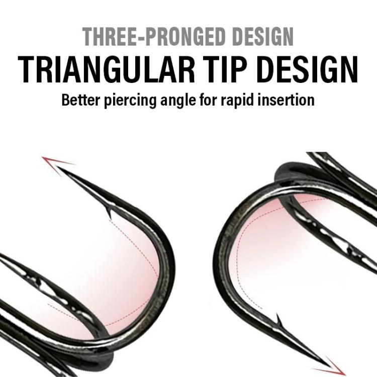 2pcs 36H-S Soft Lure Treble Hooks With Bait Holder Spikes Swimbait T-Trebles Claw Stinger Hooks, Spec: No. 1