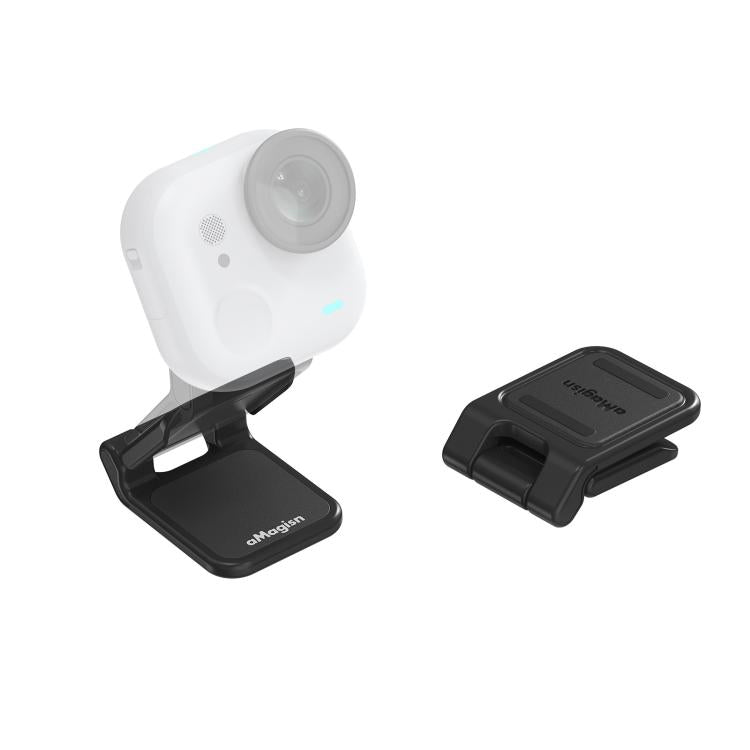 For Insta360 GO Ultra Magnetic Easy Clip AMagisn Mount 180-Degree Adjustable Angle For Flexible POV Shooting - Black