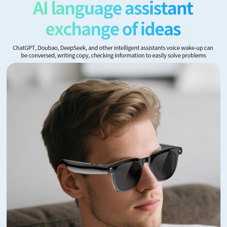 JS01 Pro Smart Glasses Support 12MP Camera, AI Translation, Human Detection, Video & Audio Recording