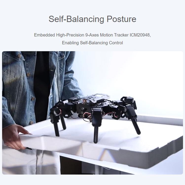 WAVESHARE Self-Balancing Controlled Bionic Hexapod Robot ESP32 Open Source - HexArth