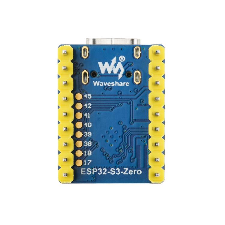 WAVESHARE 2.4GHz Wi-Fi Mini Development Board Based ESP32-S3 Dual-Core Processor, Specification: Soldered Pin Header
