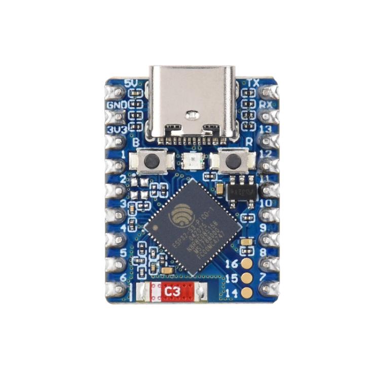 WAVESHARE 2.4GHz Wi-Fi Mini Development Board Based ESP32-S3 Dual-Core Processor, Specification: Soldered Pin Header