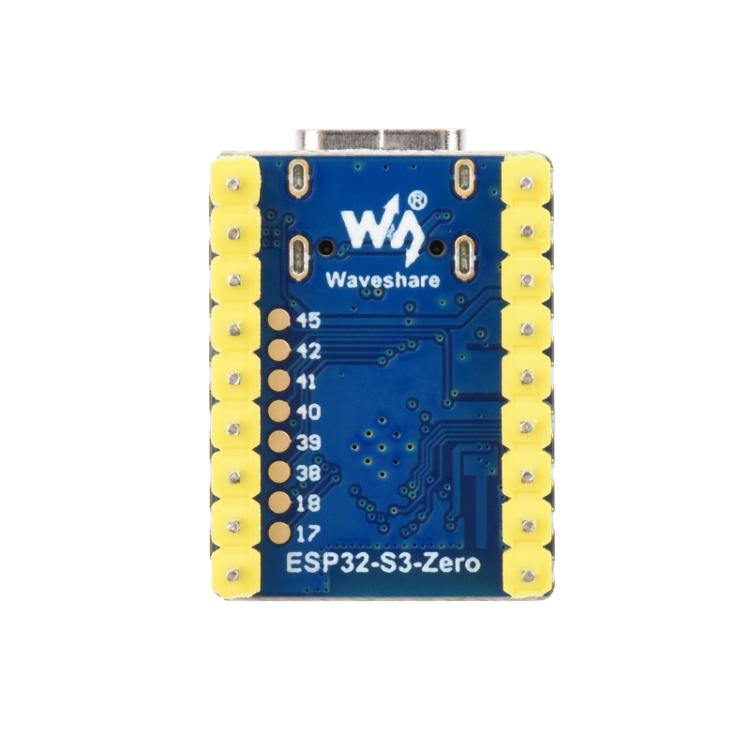 WAVESHARE 2.4GHz Wi-Fi Mini Development Board Based ESP32-S3 Dual-Core Processor, Specification: Soldered Pin Header