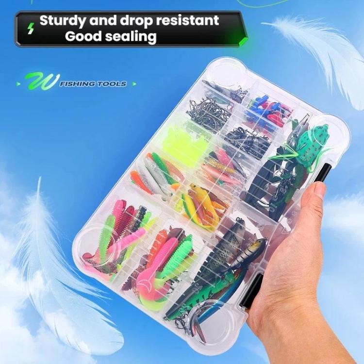 385pcs /Box Lure Set Multi-jointed Minnow Artificial Lure Crankbait Hook Fishing Tackle Tools