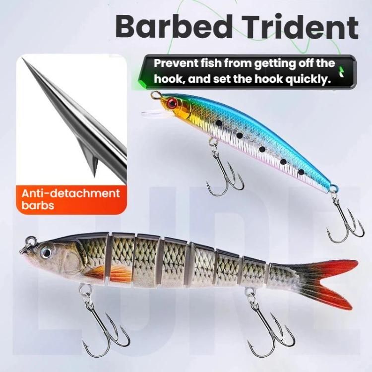 385pcs /Box Lure Set Multi-jointed Minnow Artificial Lure Crankbait Hook Fishing Tackle Tools