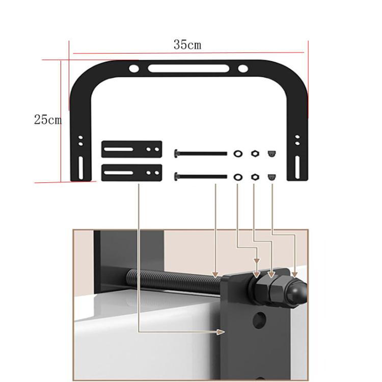 2pcs Adjustable Metal Mattress Retainer Anti-Slip Mattress Stopper Baffle