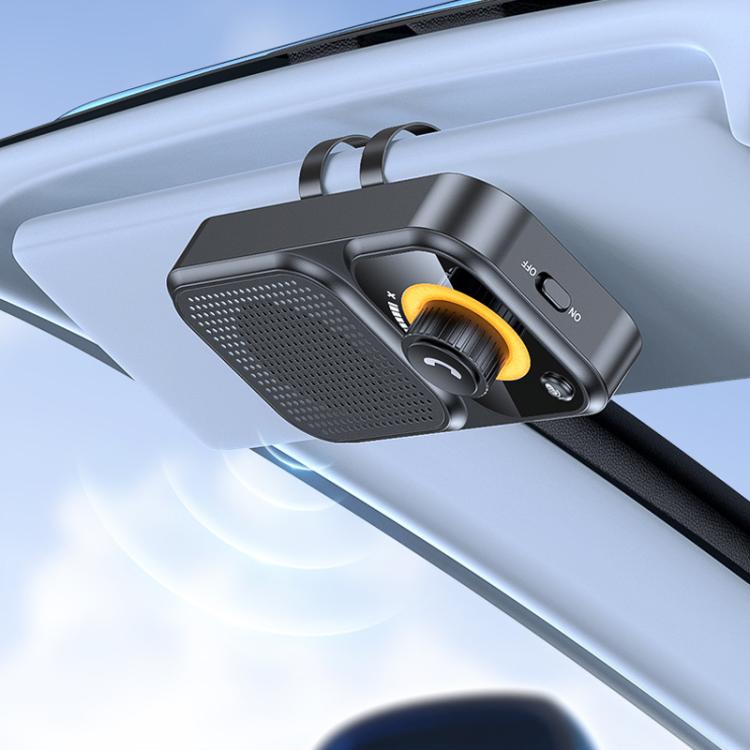 Sun Visor-Style Bluetooth Car Speaker For Hands-Free Calling And Navigation - Black