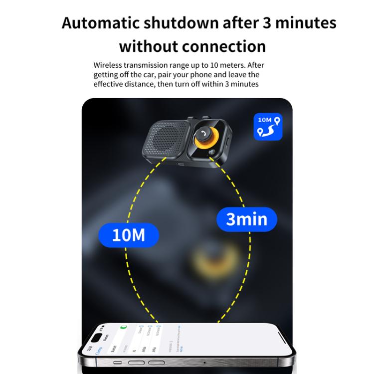 Sun Visor-Style Bluetooth Car Speaker For Hands-Free Calling And Navigation - Black