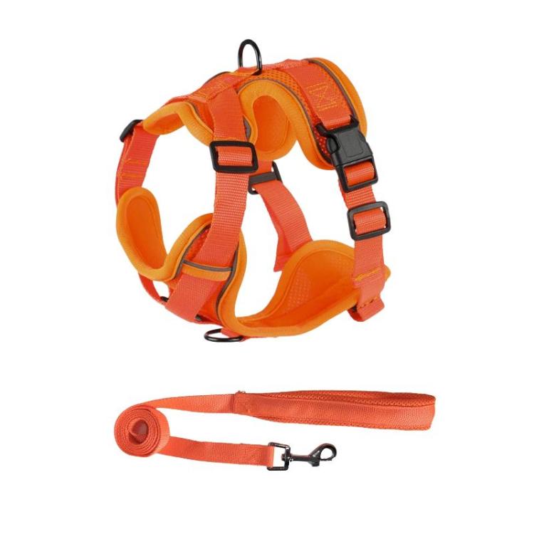 Reflective Pet Harness & Leash Set Escape-Proof Breathable Dog Vest Harness, Size: M
