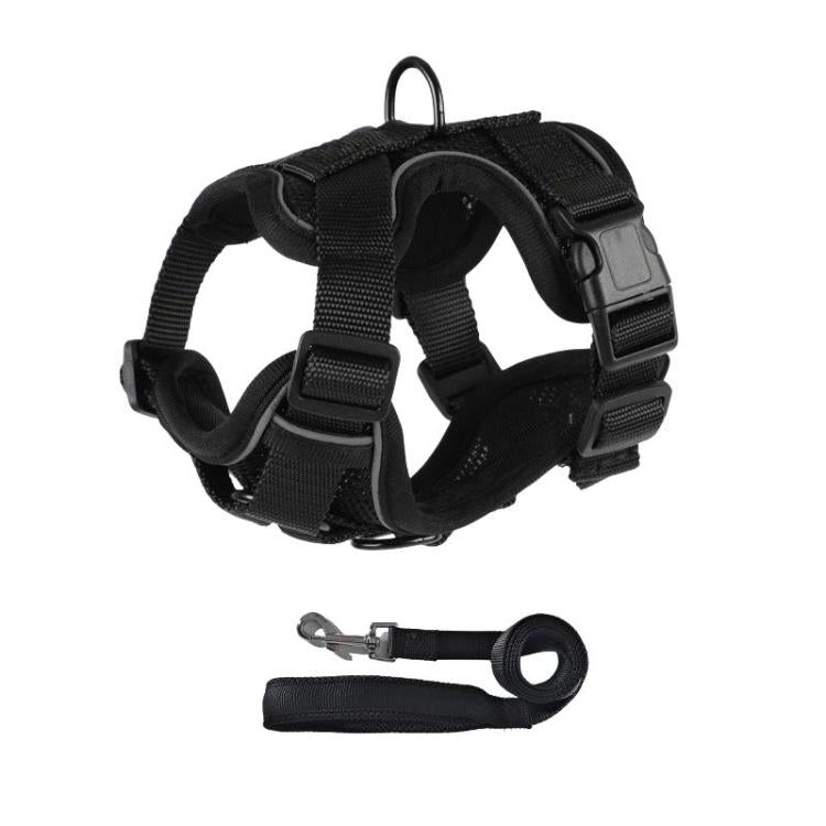 Reflective Pet Harness & Leash Set Escape-Proof Breathable Dog Vest Harness, Size: L