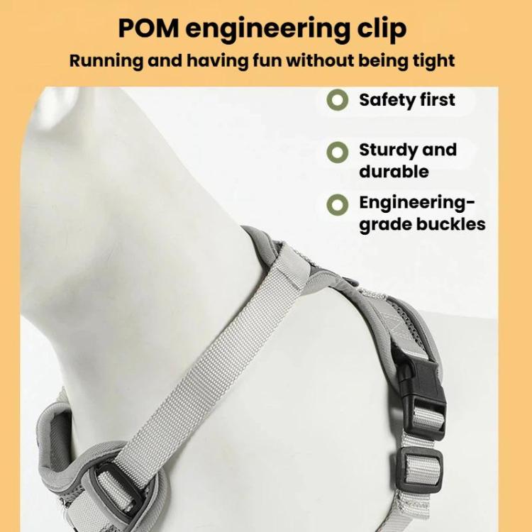 Reflective Pet Harness & Leash Set Escape-Proof Breathable Dog Vest Harness, Size: M