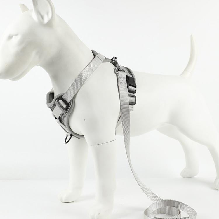 Reflective Pet Harness & Leash Set Escape-Proof Breathable Dog Vest Harness, Size: L
