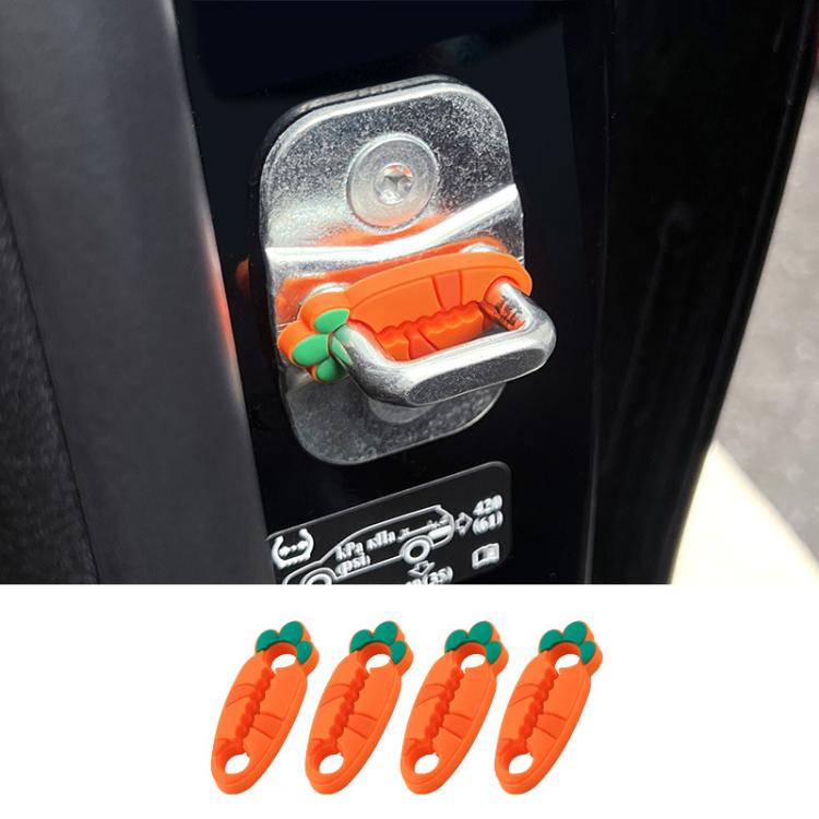 2packs Car Door Lock Cover Clip Silicone Cushioning Noise Reduction Anti-collision Pads, Specification: 4pcs