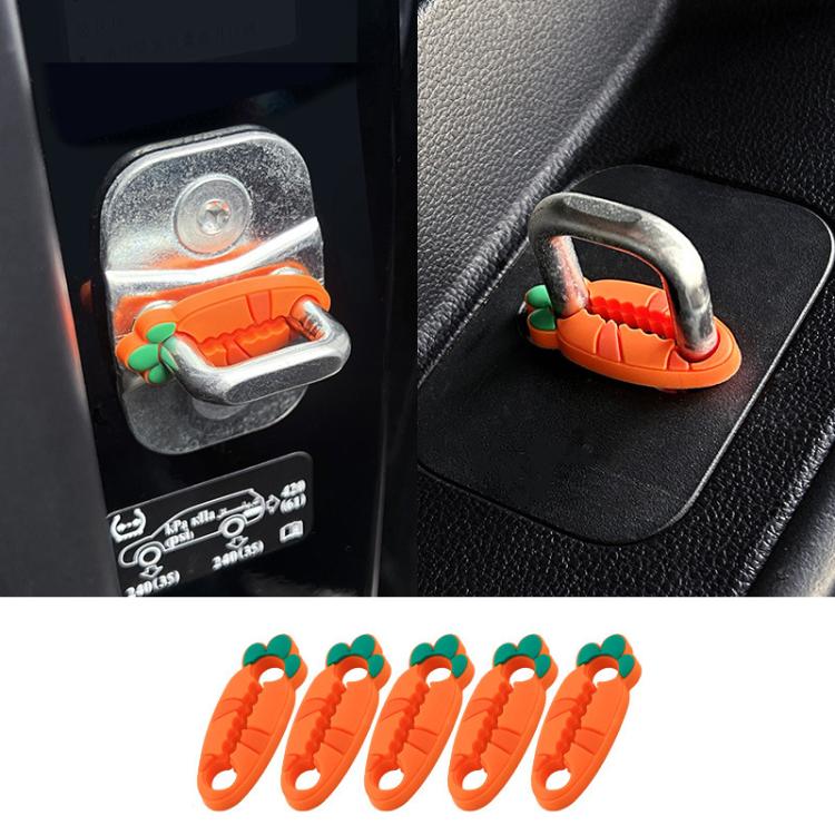 2packs Car Door Lock Cover Clip Silicone Cushioning Noise Reduction Anti-collision Pads, Specification: 5pcs