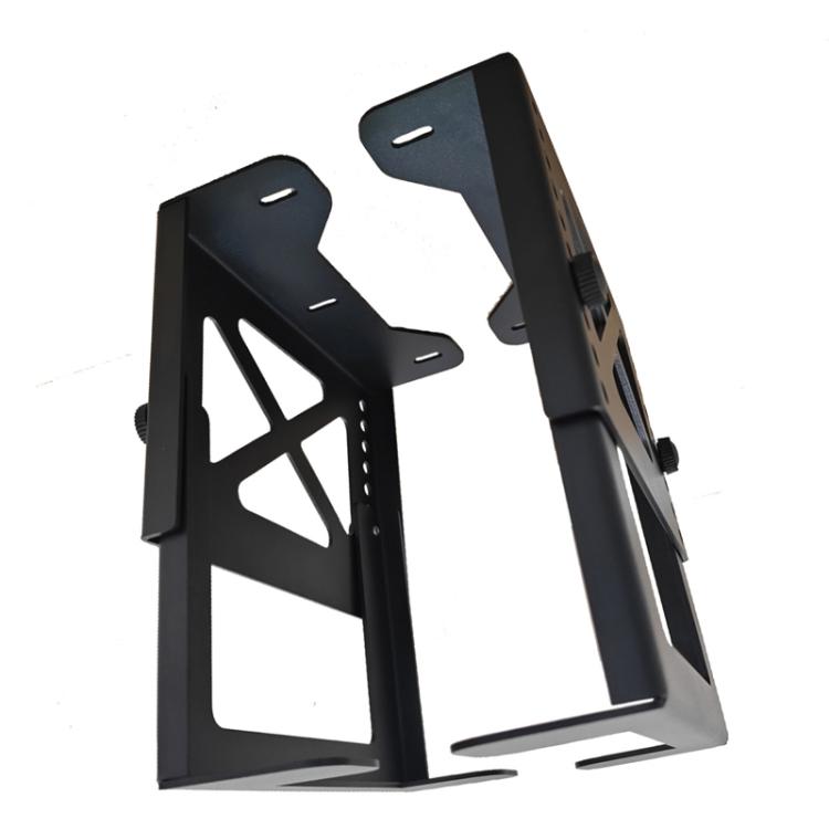 Adjustable Under Desk Mount Metal Holder for NAS, PC, Mini Computer, PS5 Gaming Console Space-Saving Rack - Black
