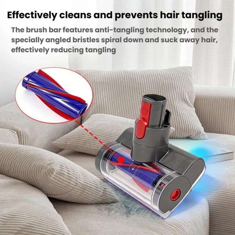 Electric Mattress Brush With Light Anti-Tangle Nozzle, For Dyson V7 / V8 / V10 / V11 / V15