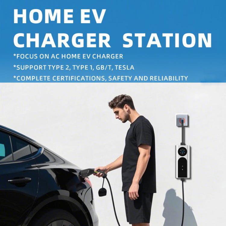 European Standard Portable Car Charger With Display Portable AC Charging Cable For Home Use, Spec: 3.5KW