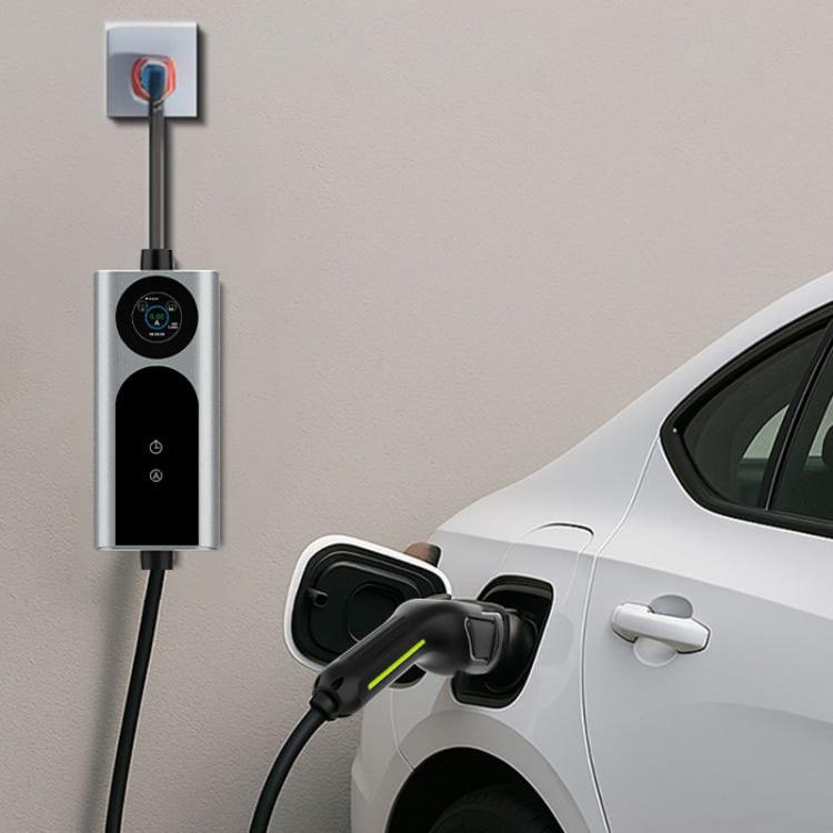 European Standard Portable Car Charger With Display Portable AC Charging Cable For Home Use, Spec: 11KW