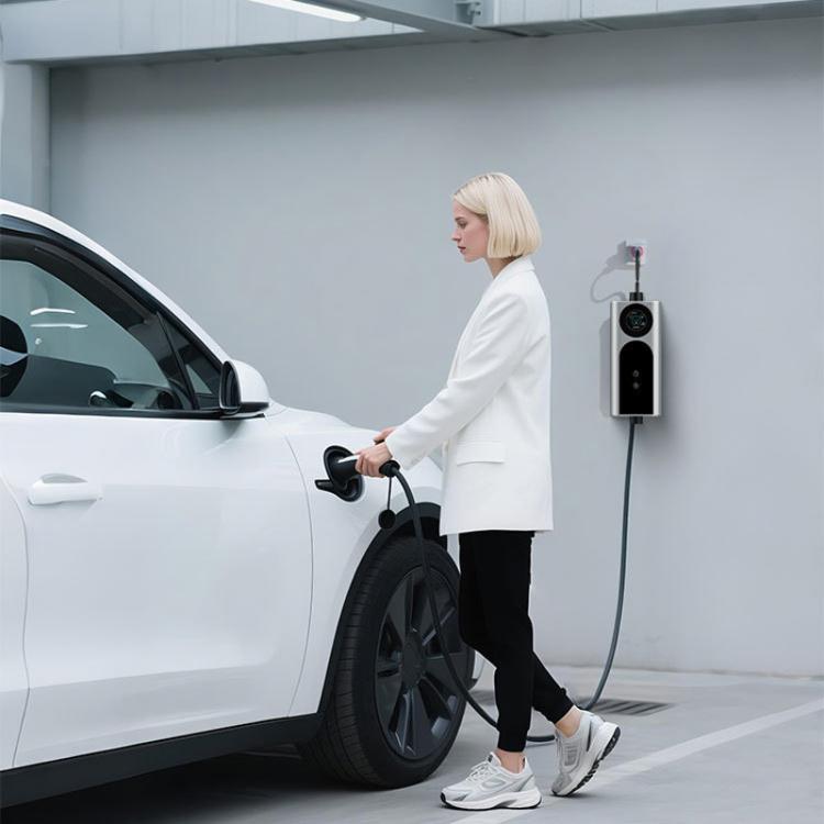 European Standard Portable Car Charger With Display Portable AC Charging Cable For Home Use, Spec: 11KW