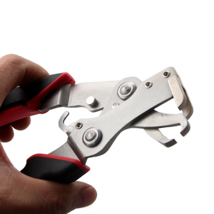 Stainless Steel Car Clip Pliers Panel Removal Tool for Plastic Push Pin Rivet Fasteners - Red Black