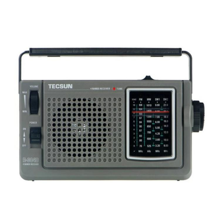 TECSUN R-304D Portable High Sensitivity FM / AM / SW Radio - Gray Black Standard No Battery