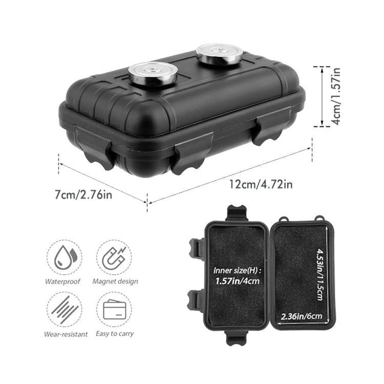 Outdoor Portable Car Bottom Hidden Magnetic Storage Box, Size: 12x7x4cm