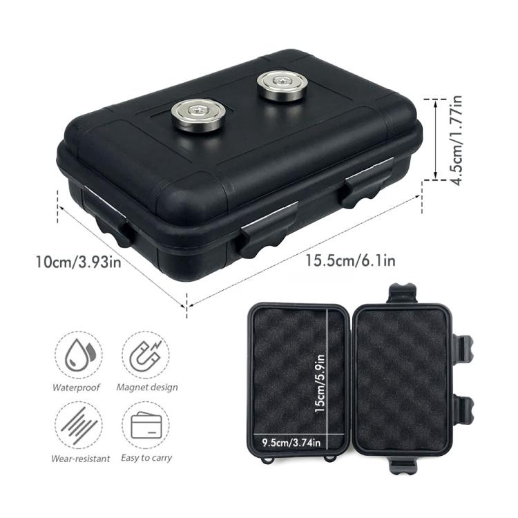 Outdoor Portable Car Bottom Hidden Magnetic Storage Box, Size: 15.5x10x4.5cm