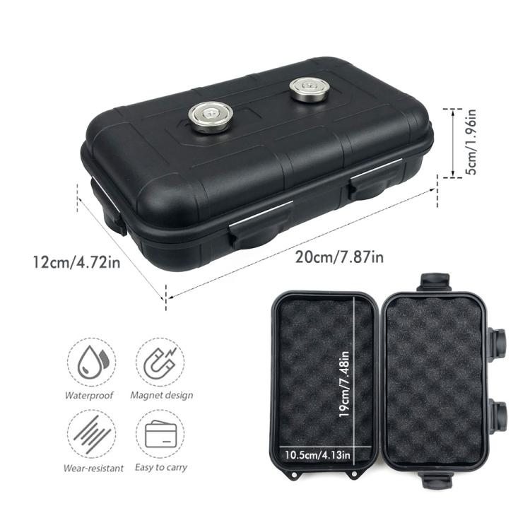 Outdoor Portable Car Bottom Hidden Magnetic Storage Box, Size: 20x12x5cm