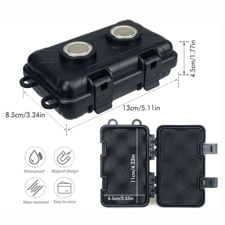 Outdoor Portable Car Bottom Hidden Magnetic Storage Box, Size: 13x8.5x4.5cm