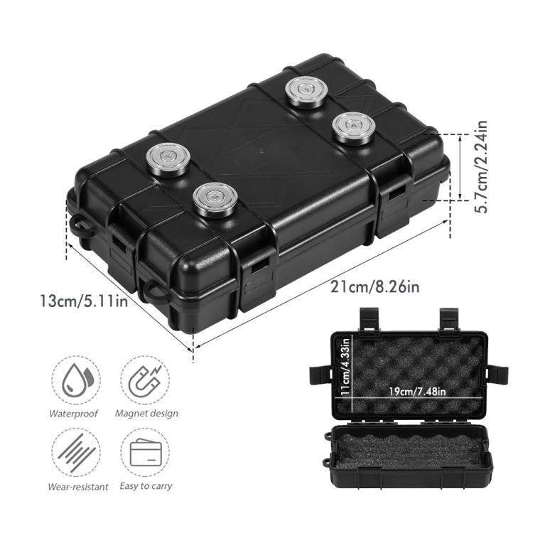 Outdoor Portable Car Bottom Hidden Magnetic Storage Box, Size: 21x13x5.7cm