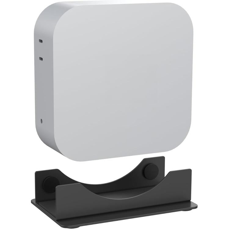 For Mac Mini M4 / M4 Pro Vertical Desktop Stand Metal Space Saving Holder - Black