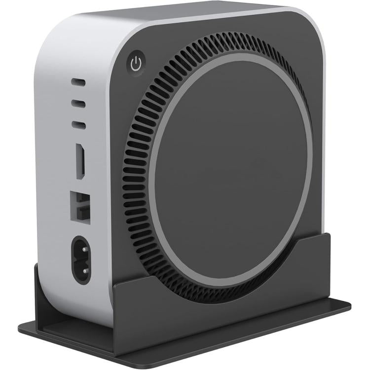 For Mac Mini M4 / M4 Pro Vertical Desktop Stand Metal Space Saving Holder - Black