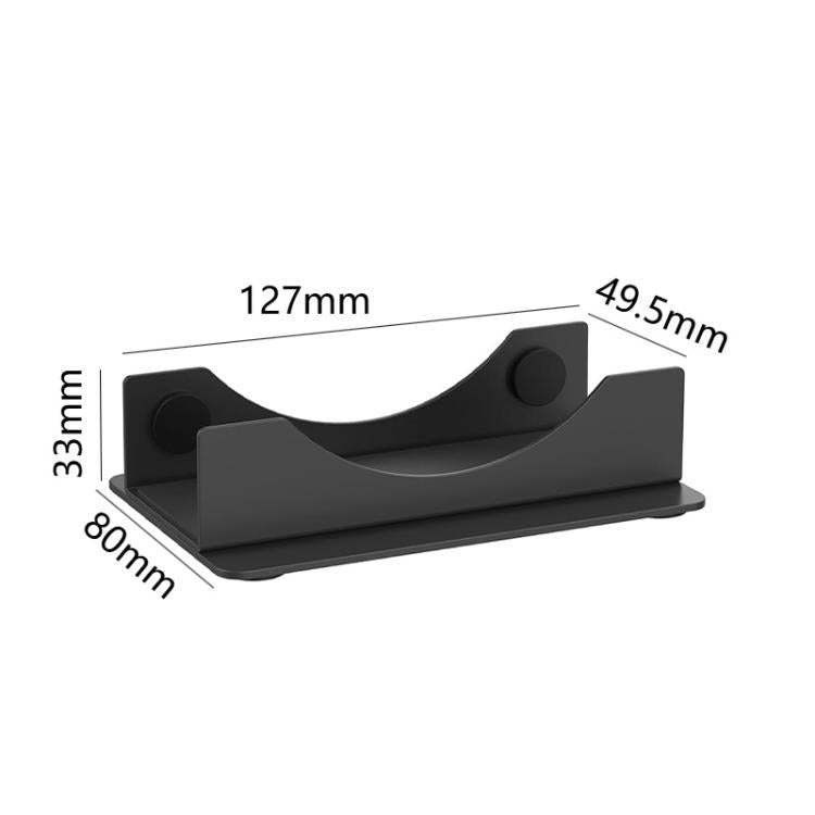 For Mac Mini M4 / M4 Pro Vertical Desktop Stand Metal Space Saving Holder - Black