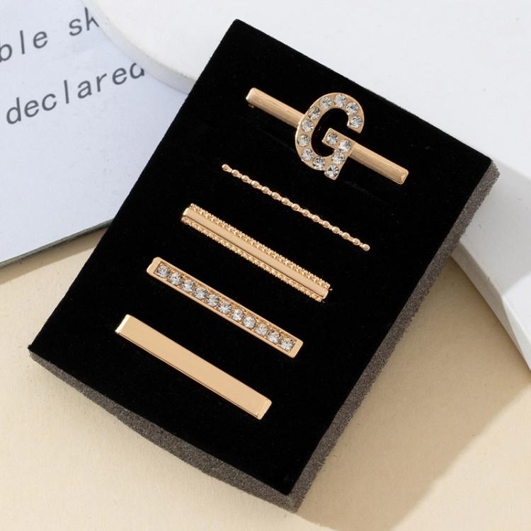5pcs /Set Strap Decorative Rings Strap Letter Charms Accessories, Style: G