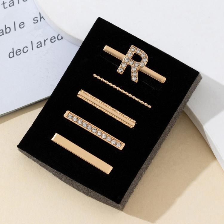 5pcs /Set Strap Decorative Rings Strap Letter Charms Accessories, Style: R