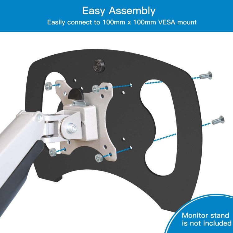 Laptop VESA Mount Tray Metal Adapter For 100x100mm Monitor Arm Universal Ventilated Holder For Notebook - Black