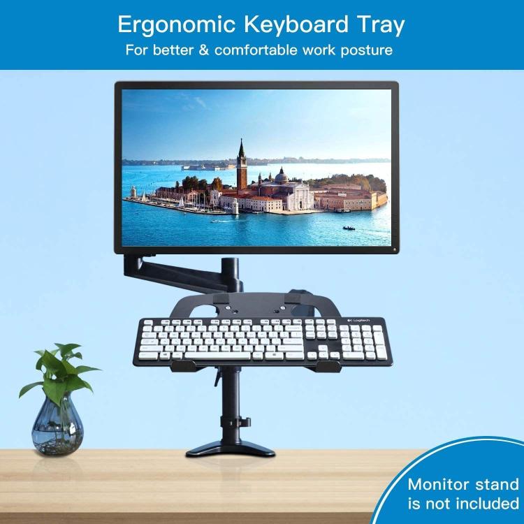 Laptop VESA Mount Tray Metal Adapter For 100x100mm Monitor Arm Universal Ventilated Holder For Notebook - Black